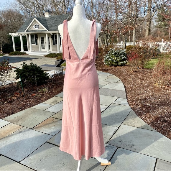 NWT BHLDN Sachin & Babi Hudson Satin Charmeuse Midi Dress in Dusty Rose - Picture 9 of 14